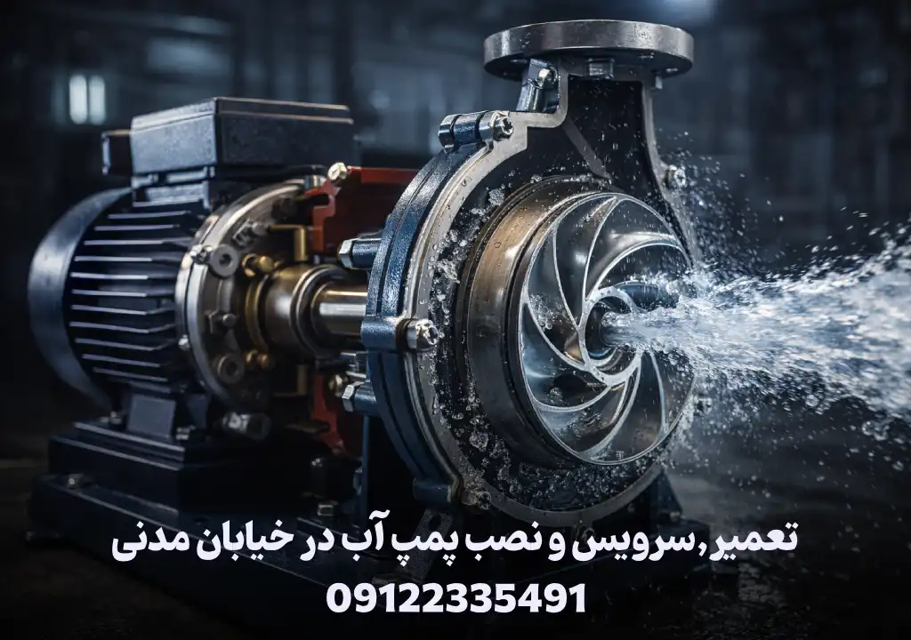 سرویس پمپ آب در خیابان مدنی